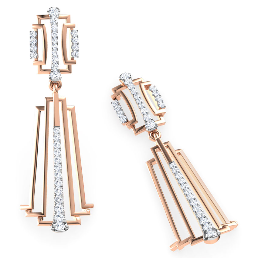 Liberty Flare Diamond Drop Earrings