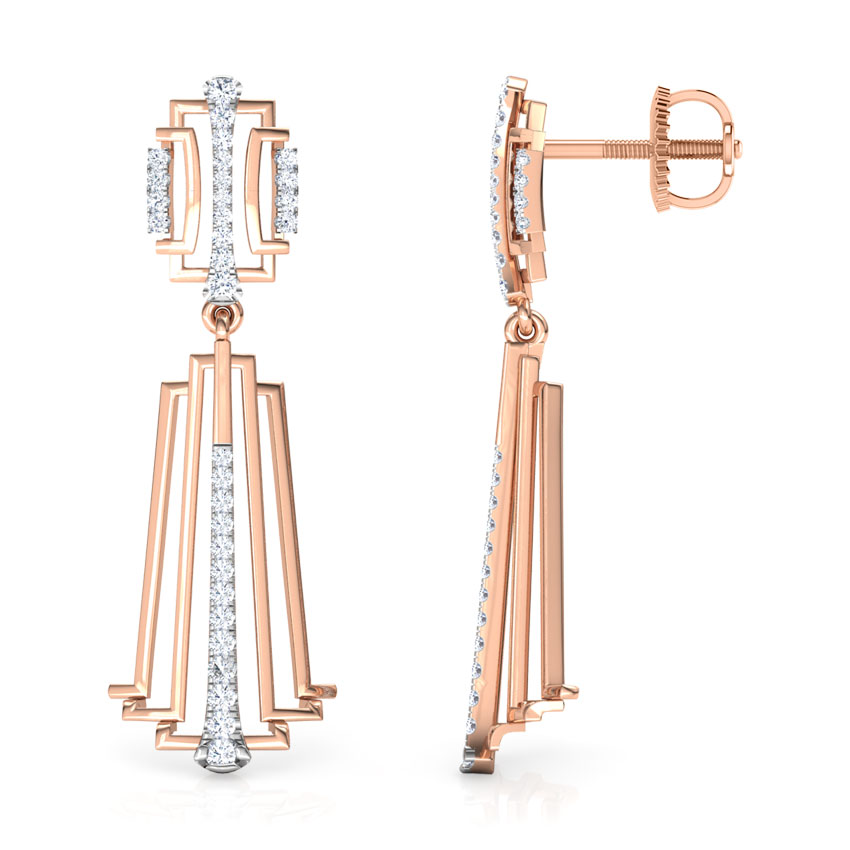 Liberty Flare Diamond Drop Earrings