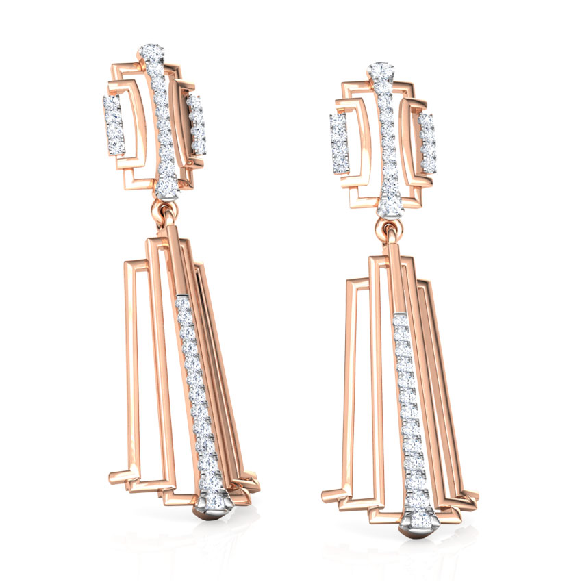Liberty Flare Diamond Drop Earrings
