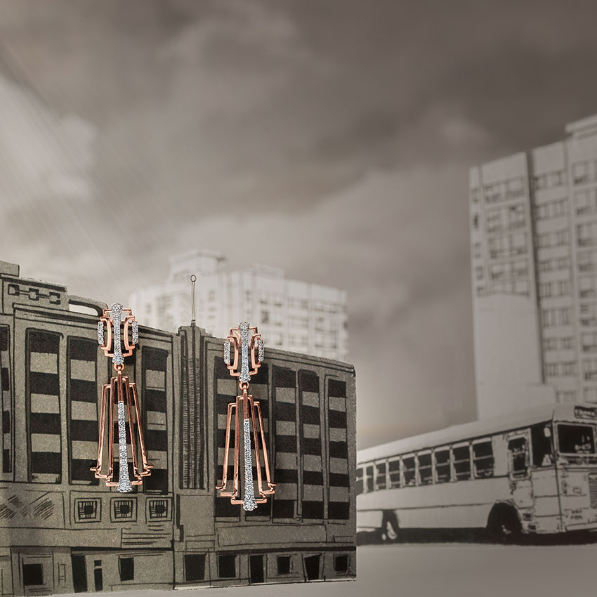 Liberty Flare Diamond Drop Earrings