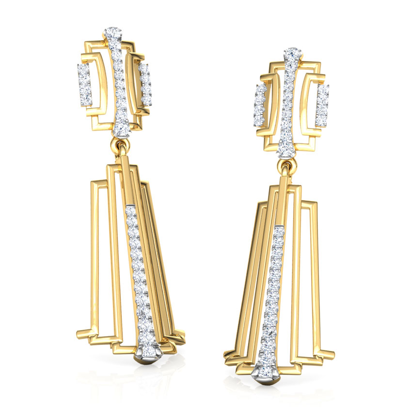 Liberty Flare Diamond Drop Earrings