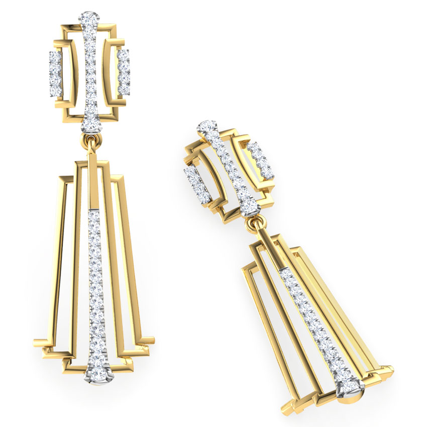 Liberty Flare Diamond Drop Earrings