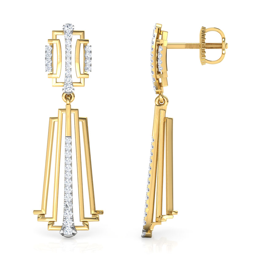 Liberty Flare Diamond Drop Earrings