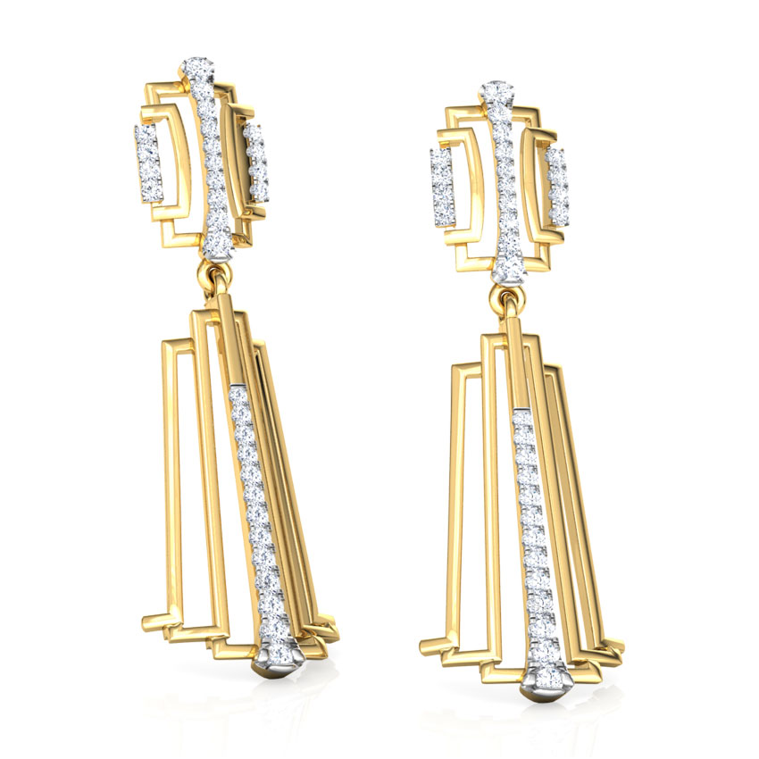 Liberty Flare Diamond Drop Earrings