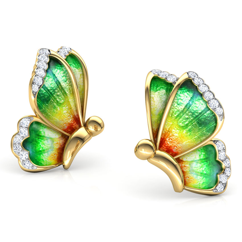 Flutter Butterfly Diamond Stud Earrings Flutter Butterfly Diamond Stud Earrings