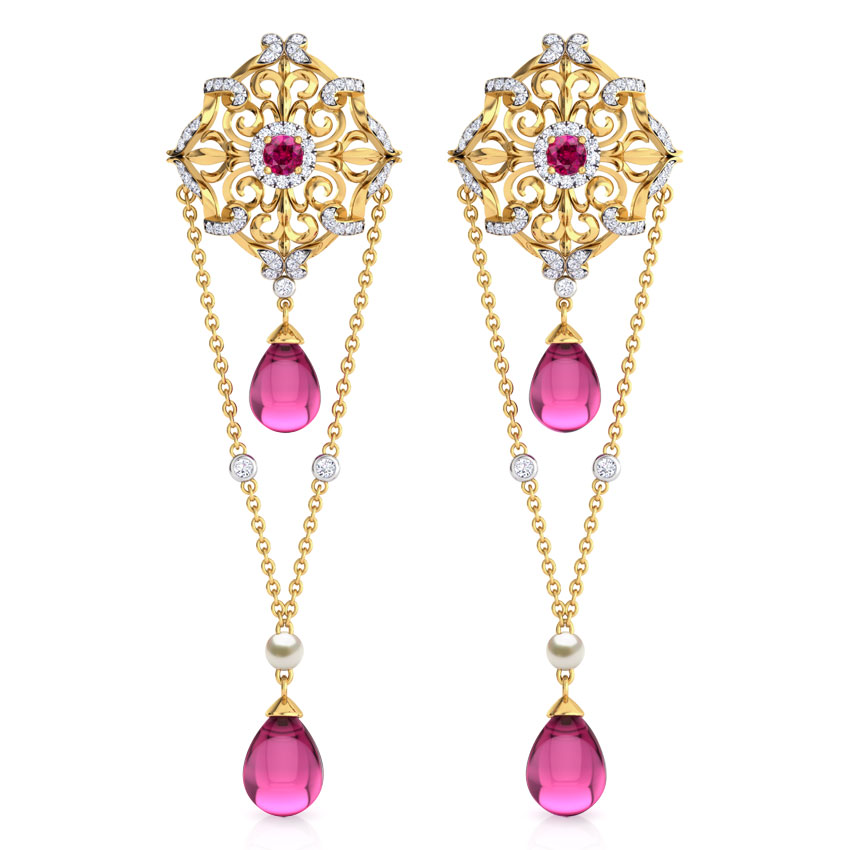 Sheesh Fresco Gemstone Drop Earrings