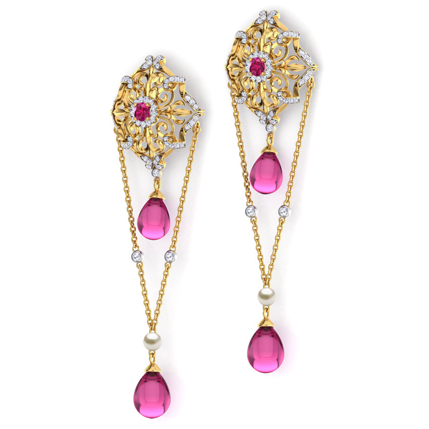 Sheesh Fresco Gemstone Drop Earrings