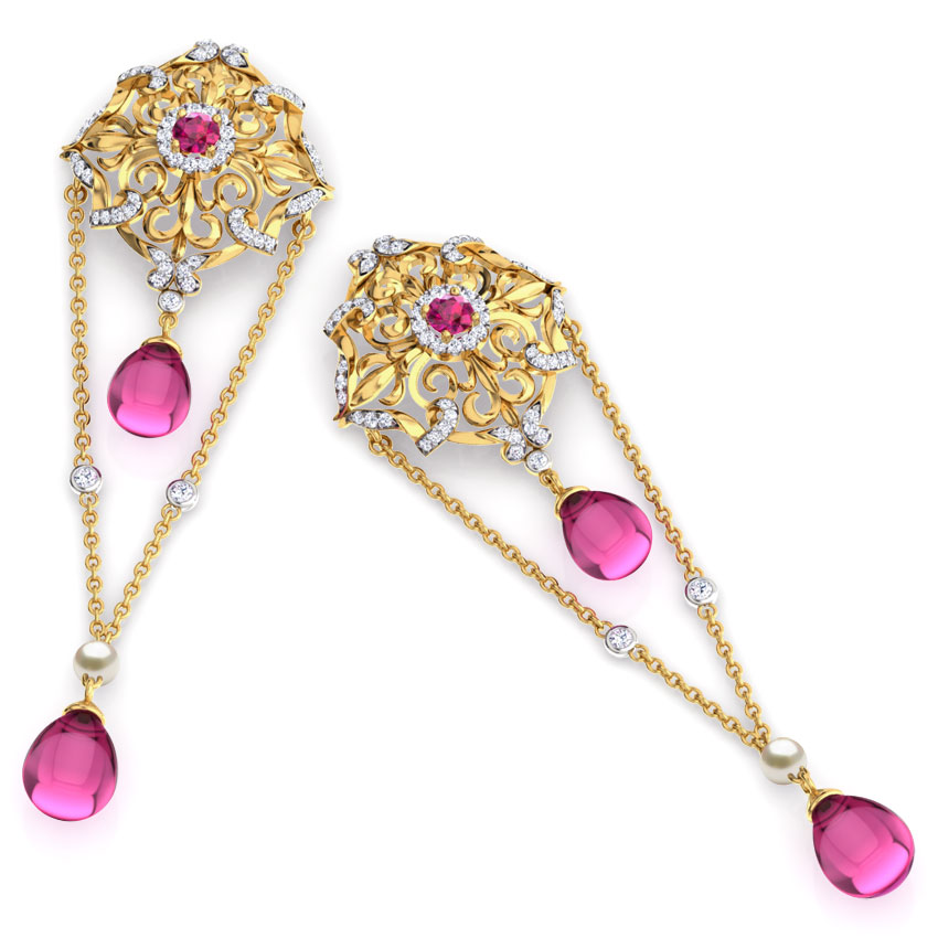 Sheesh Fresco Gemstone Drop Earrings