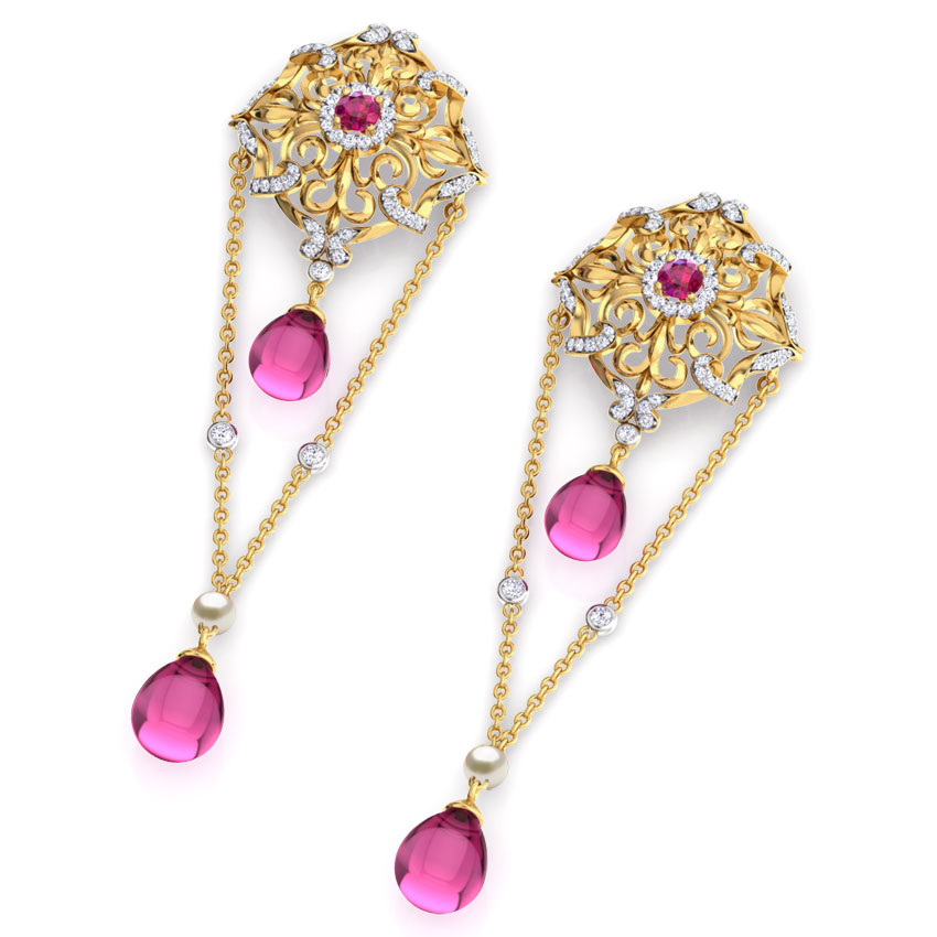Sheesh Fresco Gemstone Drop Earrings