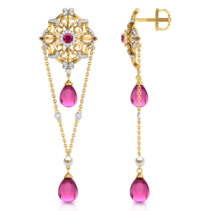 Sheesh Fresco Gemstone Drop Earrings