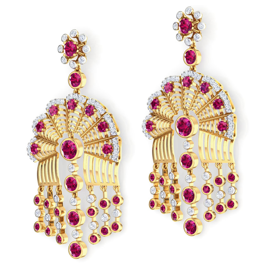 Rambagh Arch Gemstone Drop Earrings