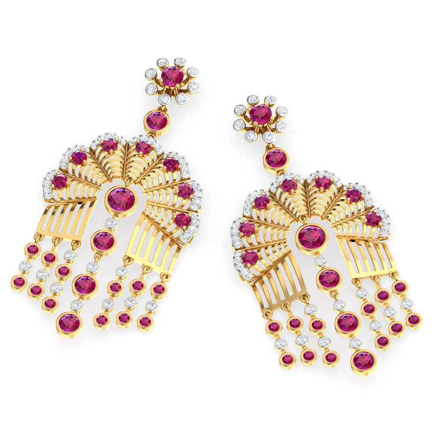Rambagh Arch Gemstone Drop Earrings