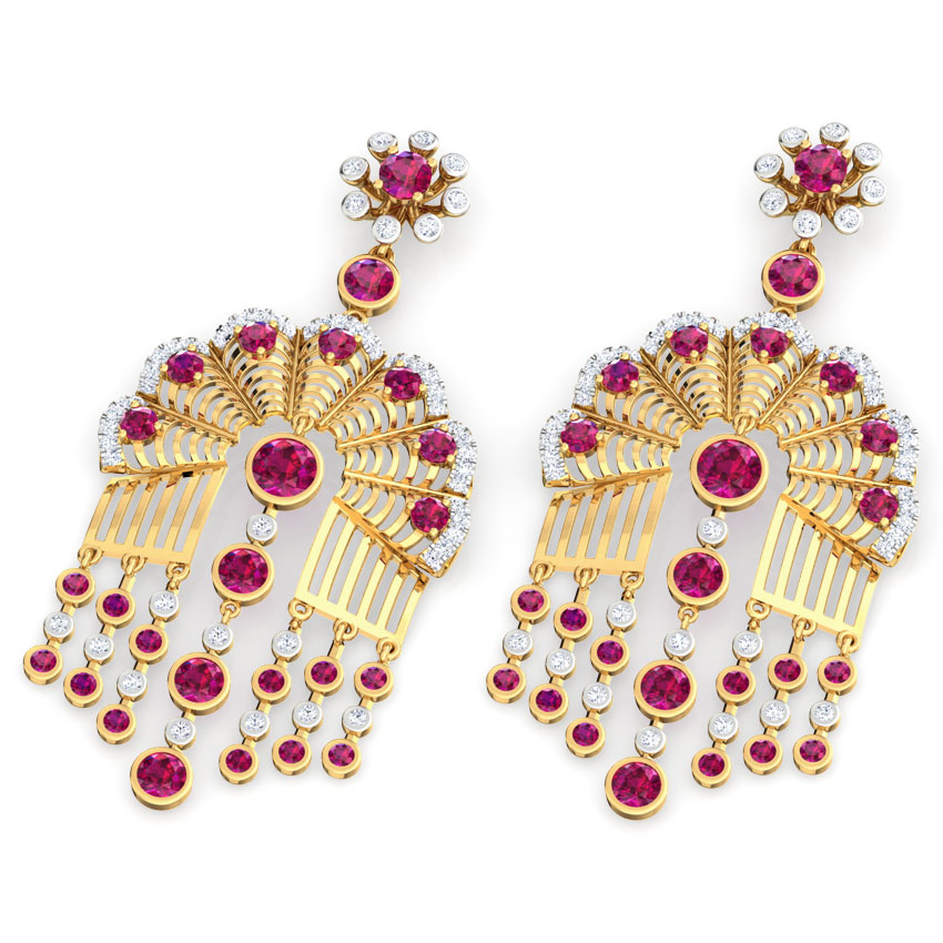 Rambagh Arch Gemstone Drop Earrings