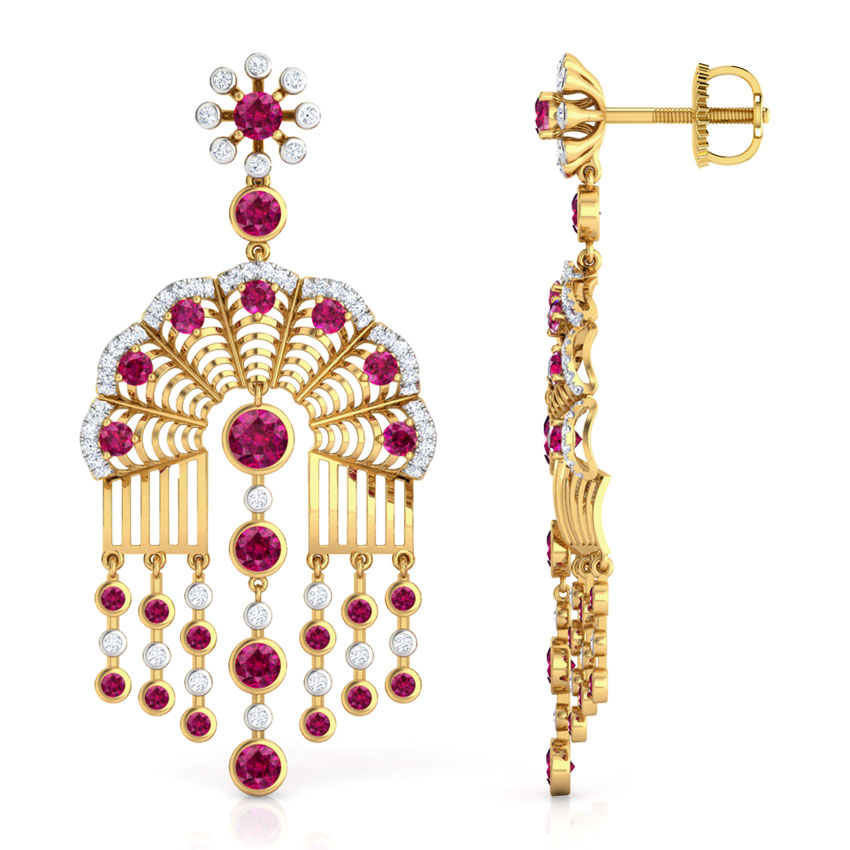Rambagh Arch Gemstone Drop Earrings