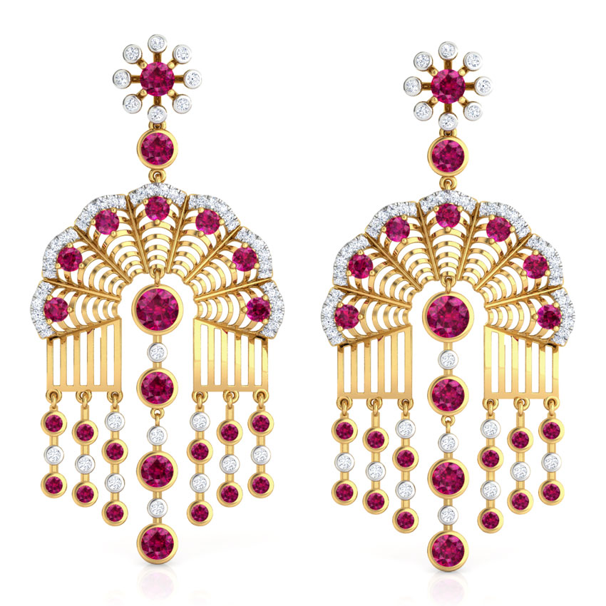 Rambagh Arch Gemstone Drop Earrings