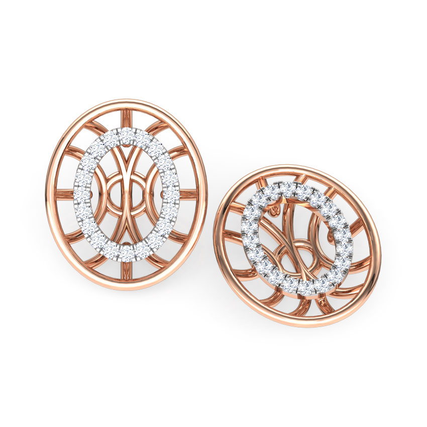 Bhavan Circular Diamond Stud Earrings Bhavan Circular Diamond Stud Earrings