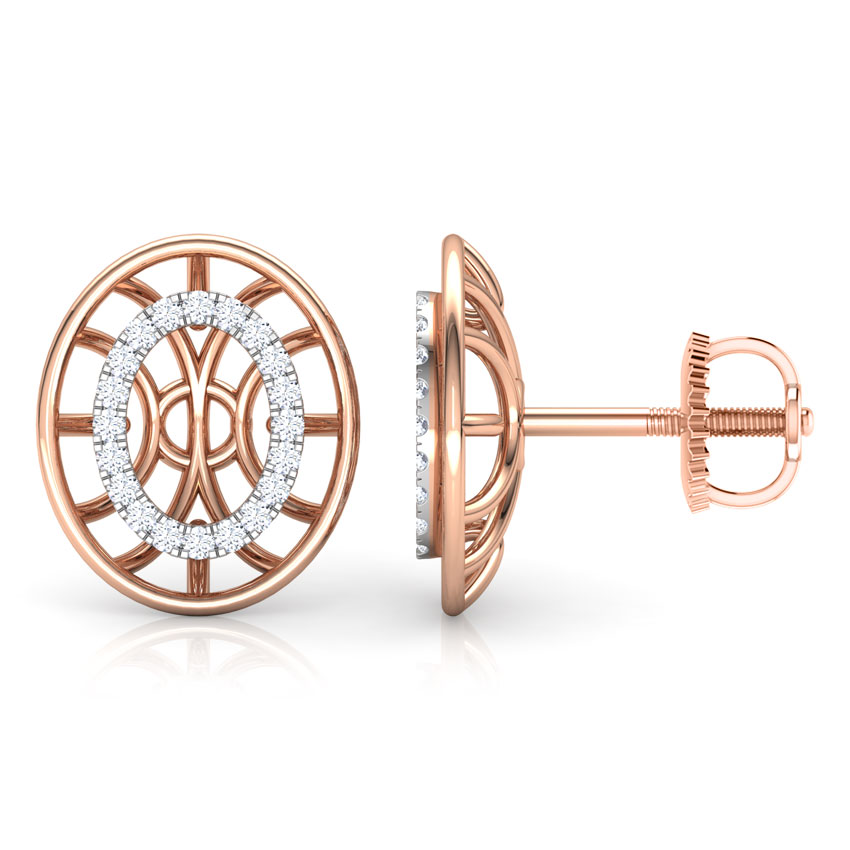 Bhavan Circular Diamond Stud Earrings Bhavan Circular Diamond Stud Earrings