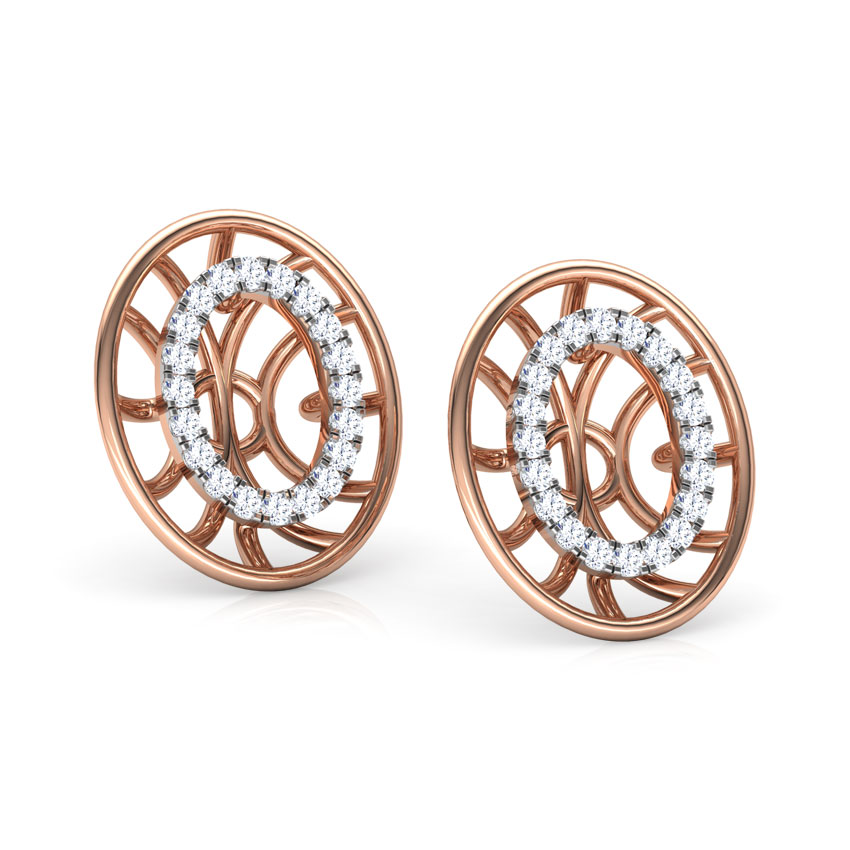 Bhavan Circular Diamond Stud Earrings Bhavan Circular Diamond Stud Earrings