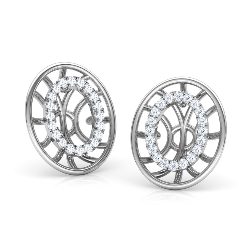 Bhavan Circular Diamond Stud Earrings
