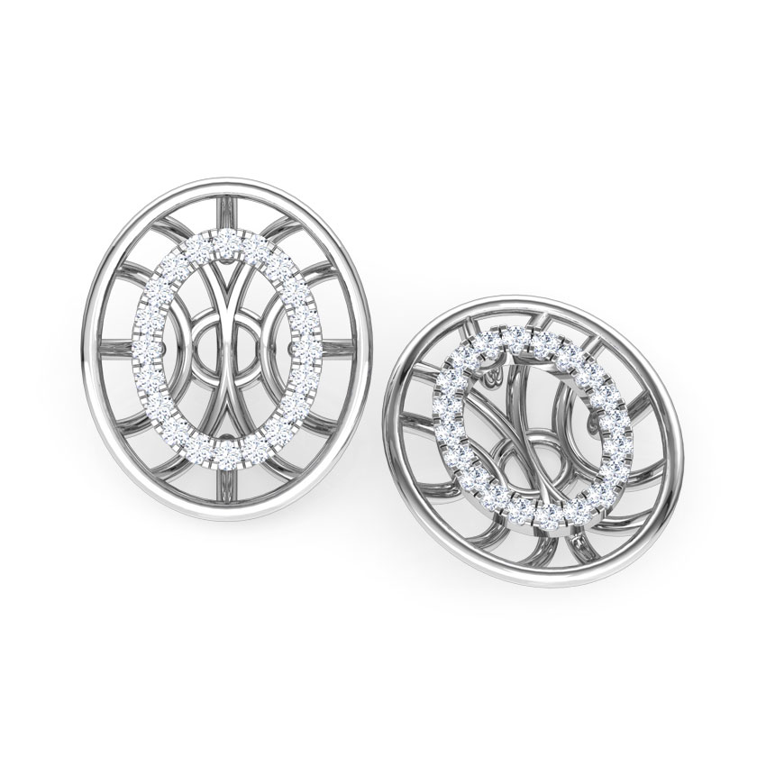 Bhavan Circular Diamond Stud Earrings