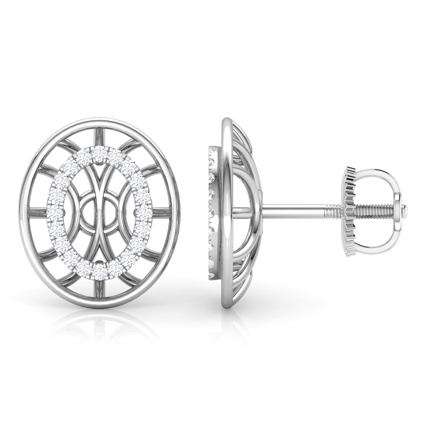 Bhavan Circular Diamond Stud Earrings
