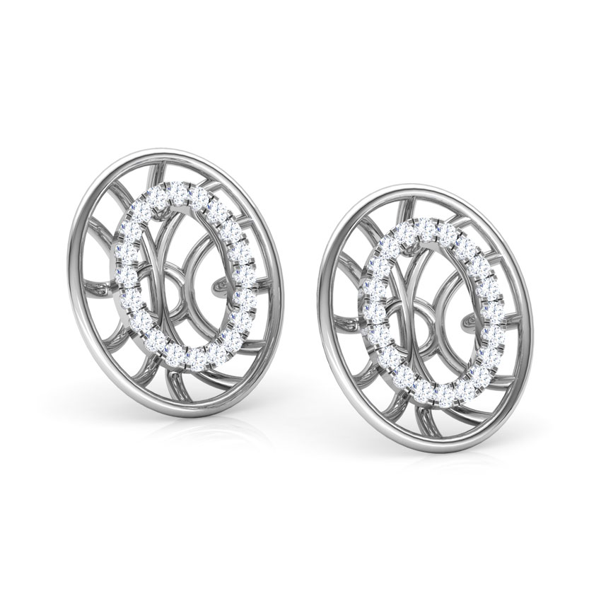 Bhavan Circular Diamond Stud Earrings