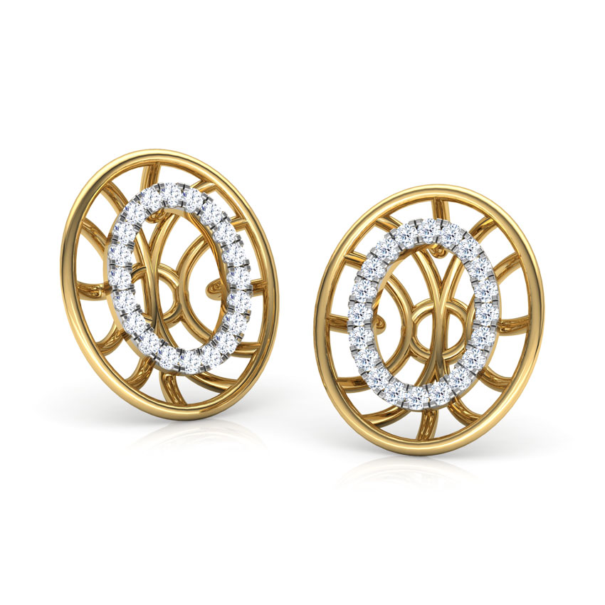 Bhavan Circular Diamond Stud Earrings