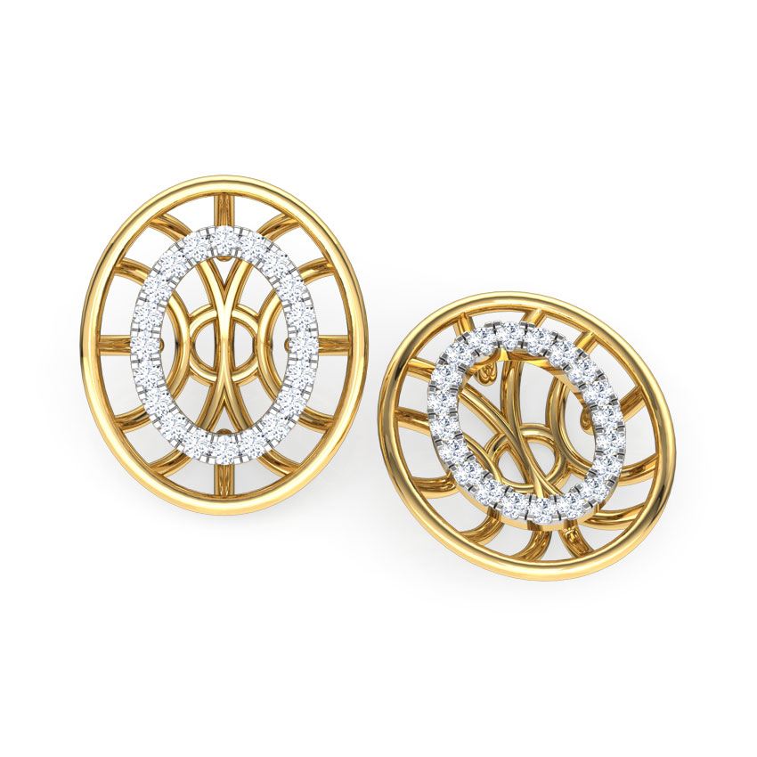 Bhavan Circular Diamond Stud Earrings