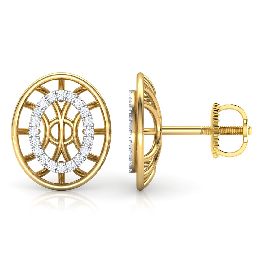 Bhavan Circular Diamond Stud Earrings