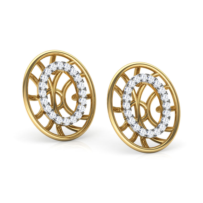 Bhavan Circular Diamond Stud Earrings