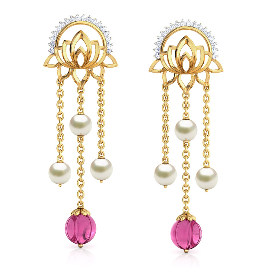 Rambagh Pond Gemstone Drop Earrings Rambagh Pond Gemstone Drop Earrings