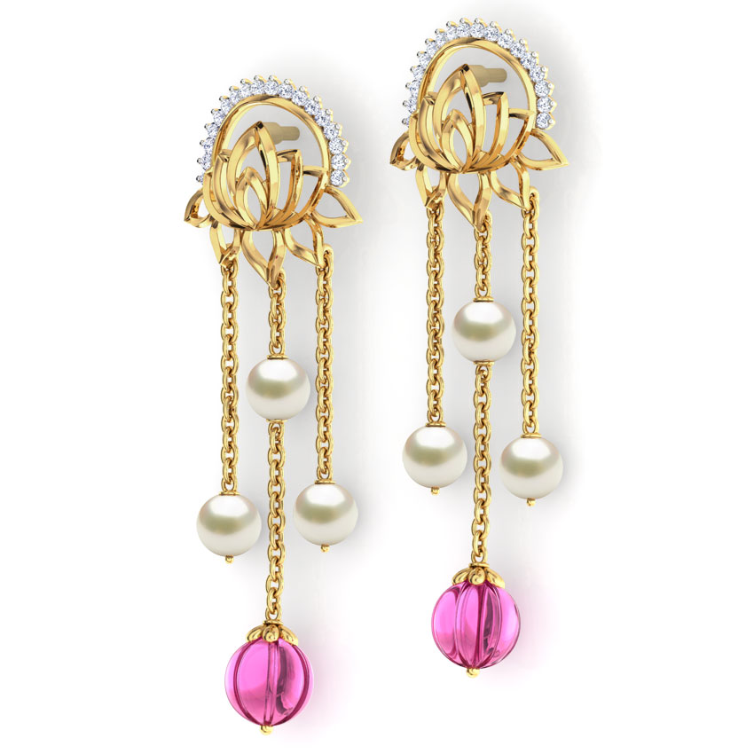 Rambagh Pond Gemstone Drop Earrings Rambagh Pond Gemstone Drop Earrings