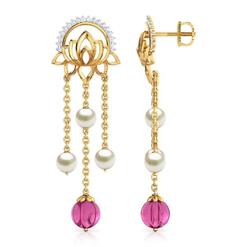 Rambagh Pond Gemstone Drop Earrings Rambagh Pond Gemstone Drop Earrings