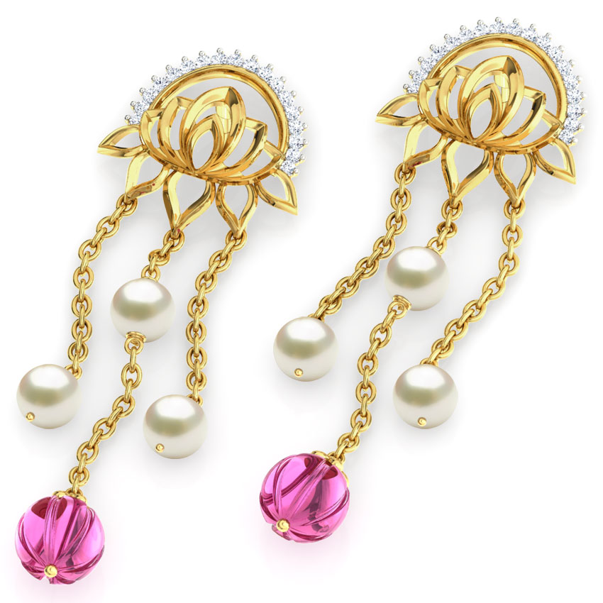 Rambagh Pond Gemstone Drop Earrings Rambagh Pond Gemstone Drop Earrings