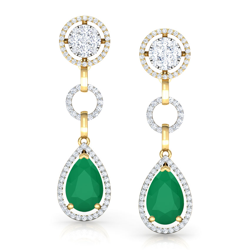 Elegant Halo Drop Earrings