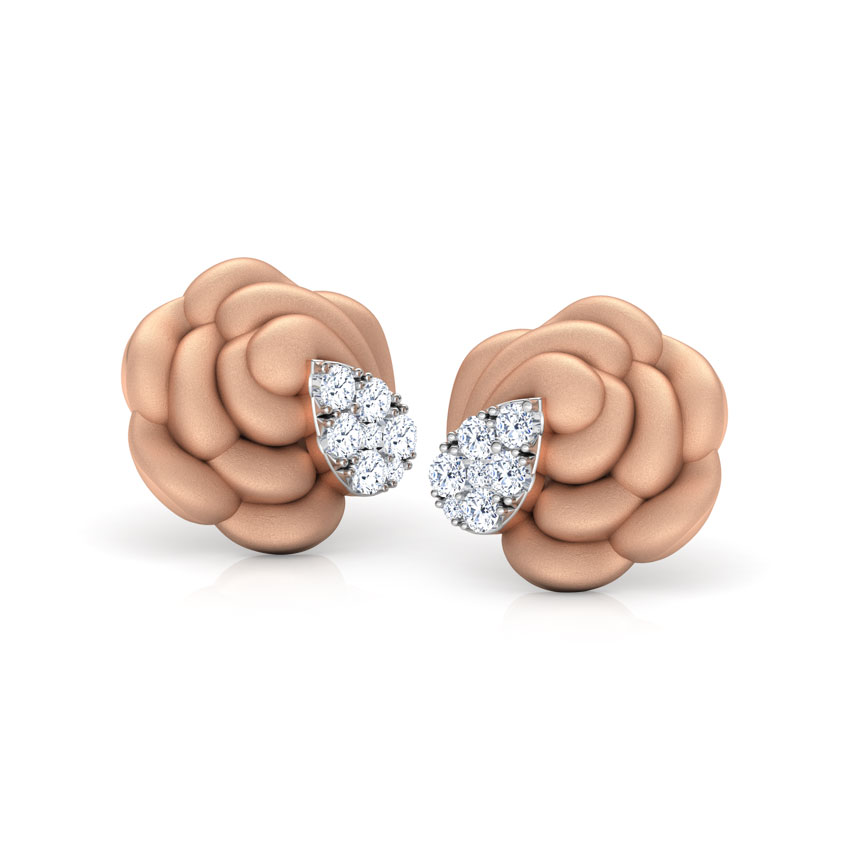 Camellia Floret Diamond Stud Earrings Camellia Floret Diamond Stud Earrings