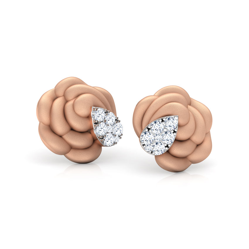 Camellia Floret Diamond Stud Earrings Camellia Floret Diamond Stud Earrings