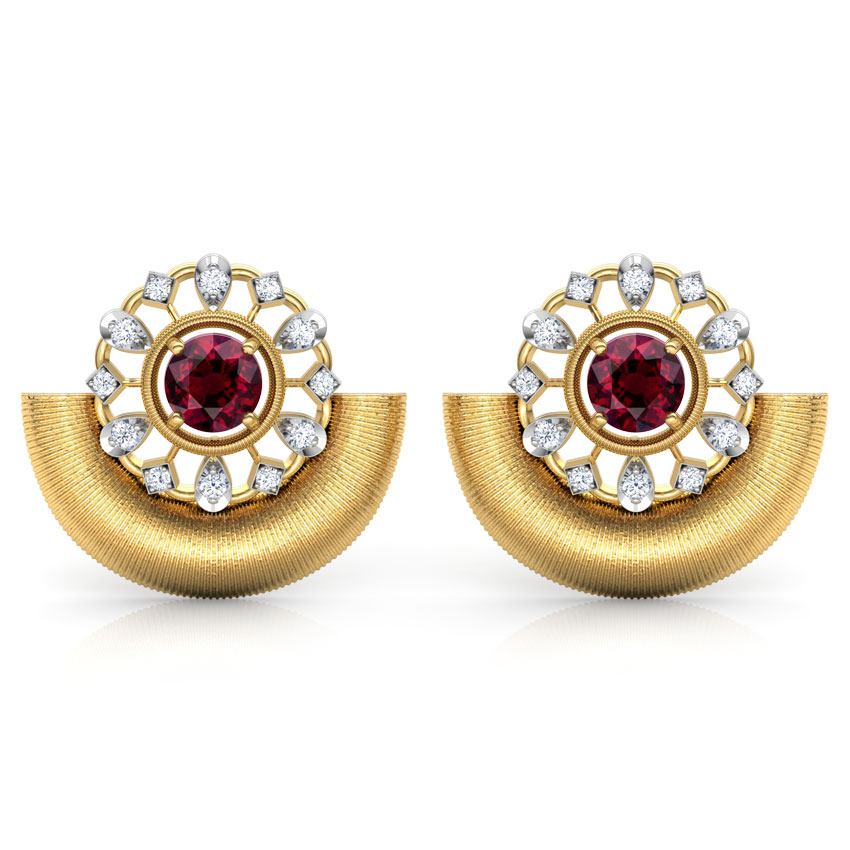 Arch Brocade Stud Earrings