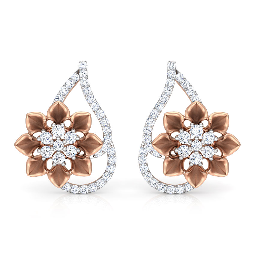 Dahlia Curve Drop Earrings