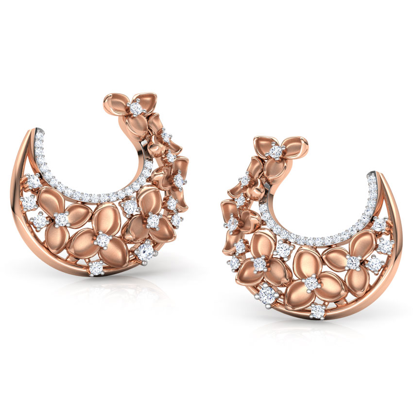 Crescent Bouquet Diamond Chand Bali