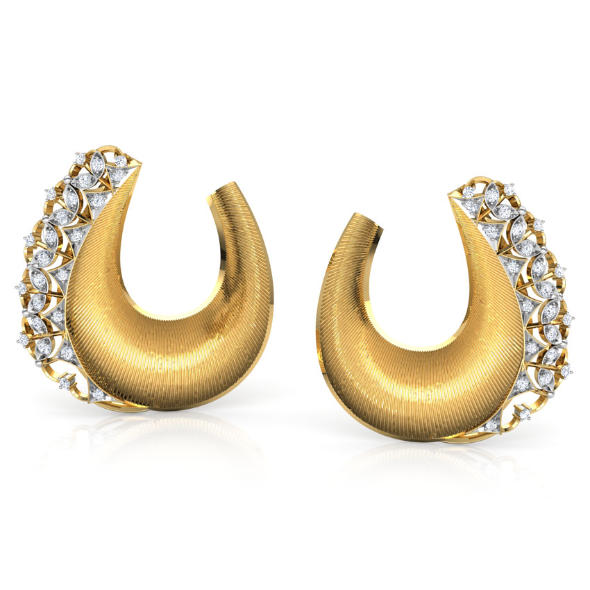 Swerve Brocade Hoop Earrings