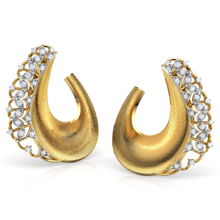 Swerve Brocade Hoop Earrings