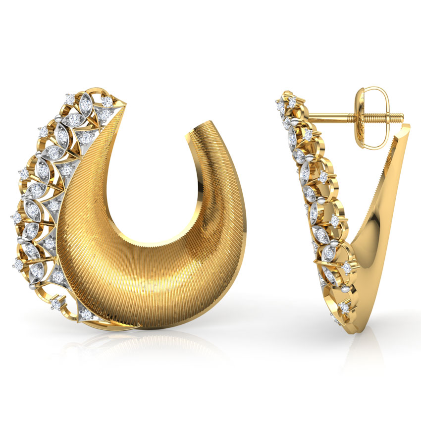 Swerve Brocade Hoop Earrings