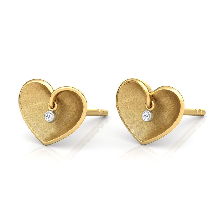 Enfold Heart Stud Earrings