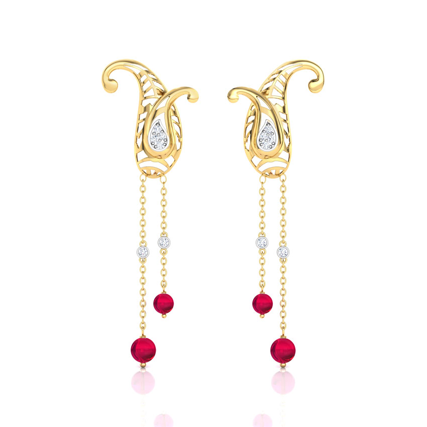 Elegant Paisley Drop Earrings