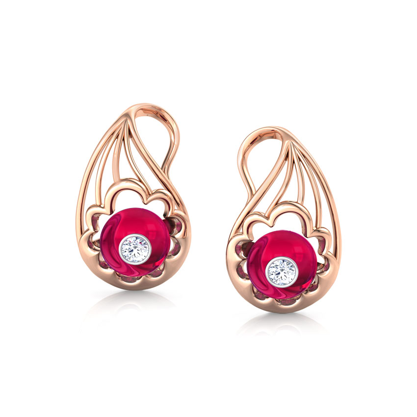 Exquisite Paisley Stud Earrings