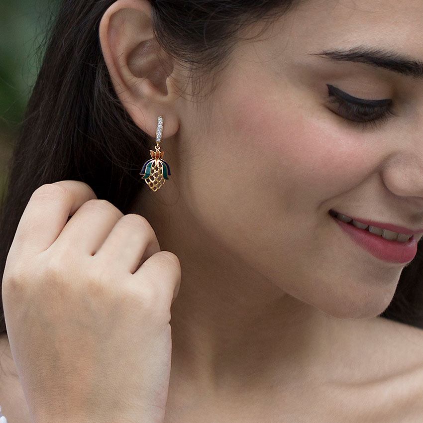 Alina Tulip Diamond Drop Earrings Alina Tulip Diamond Drop Earrings