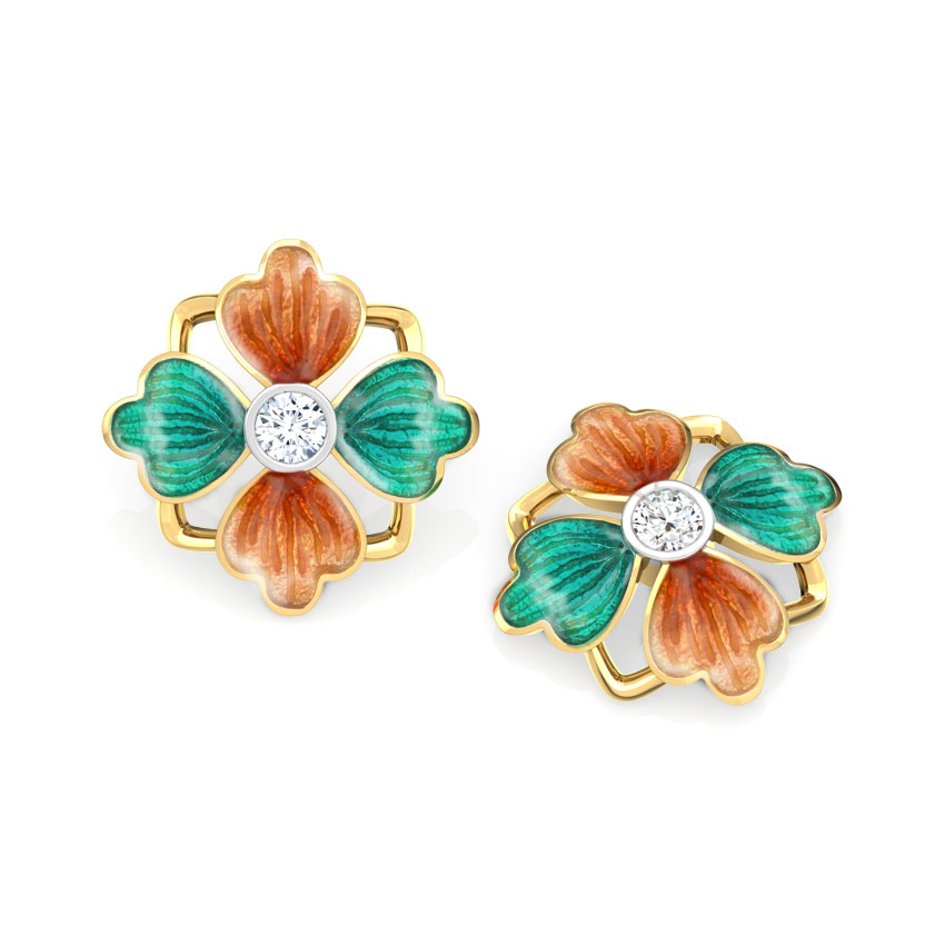 Mahira Tulip Diamond Stud Earrings