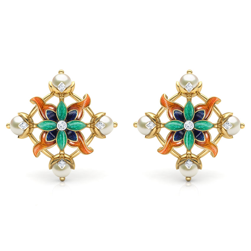 Adah Lily Pearl Stud Earrings