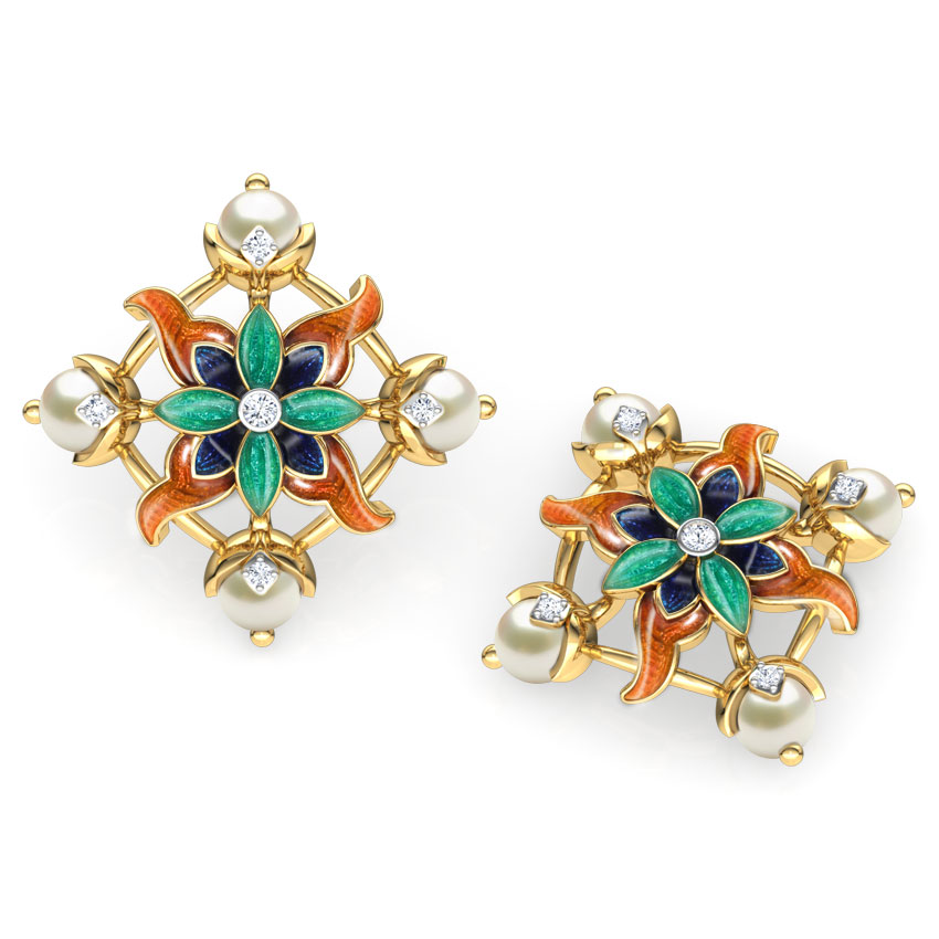 Adah Lily Pearl Stud Earrings